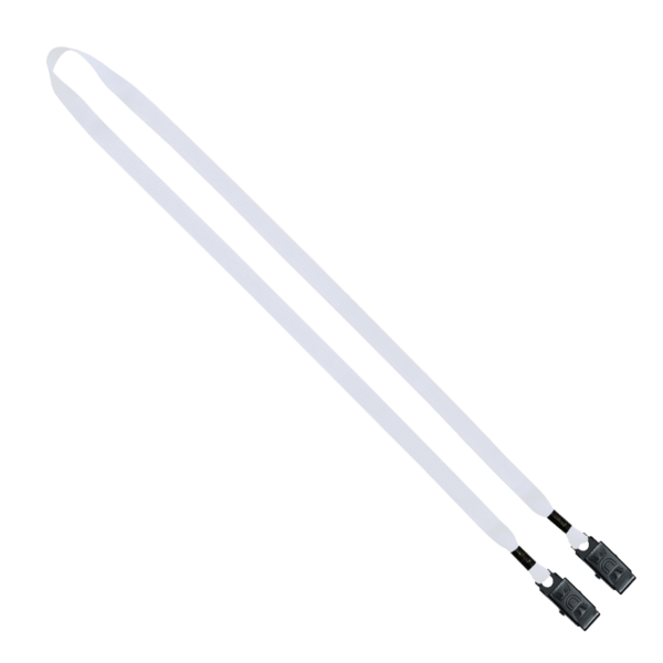 1/2" Polyester Double Bulldog Clip Lanyard
