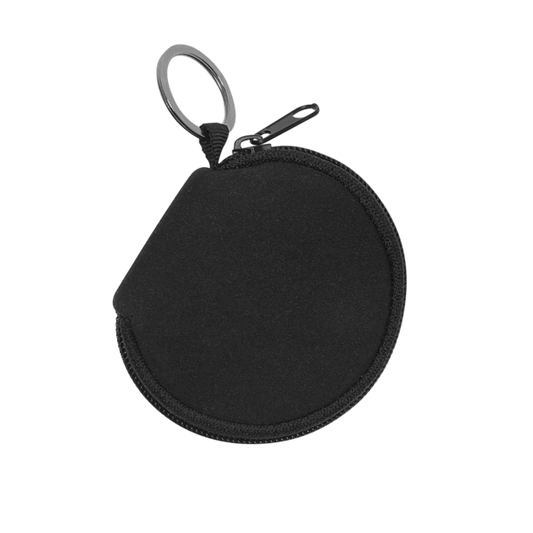 Neoprene Zipper Pouch Keychain with Silver Split-Ring