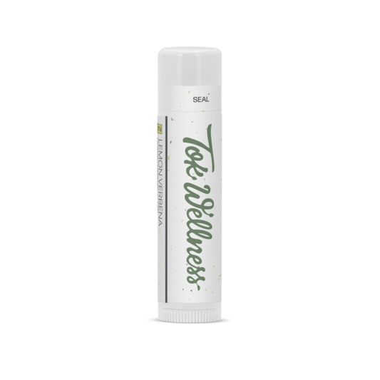 Lemon Verbena Natural Lip Balm in White Tube