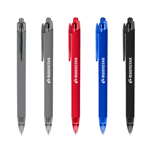 Black Flex Recycled Ballpoint with Rubber Coating