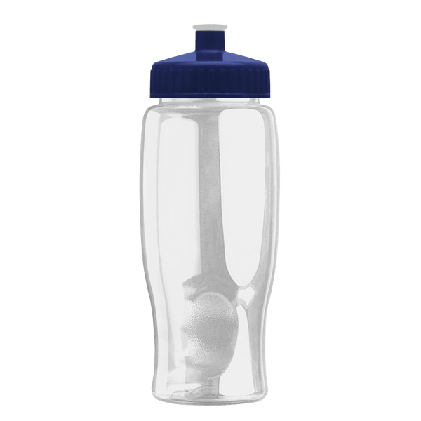 Rotation 27oz Transparent Contour Bottle w/Push-Pull Lid