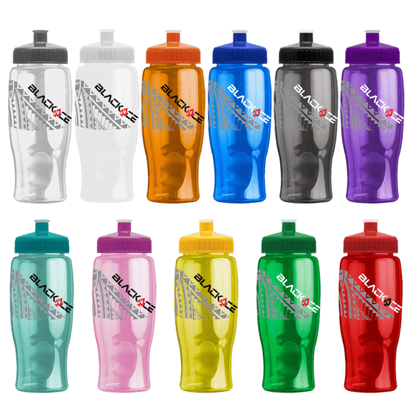 Rotation 27oz Transparent Contour Bottle w/Push-Pull Lid