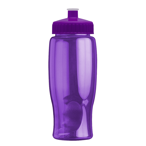 Rotation 27oz Transparent Contour Bottle w/Push-Pull Lid