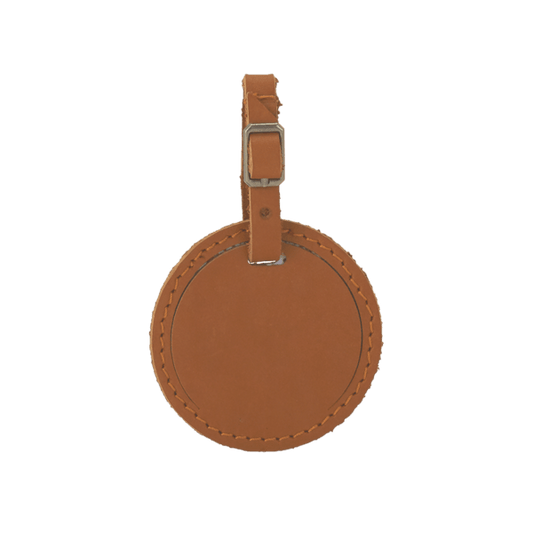 Culver Round Leather Luggage Tag