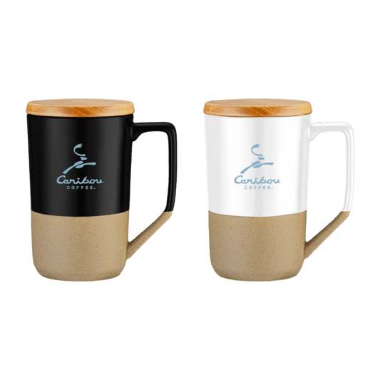 Rochester 15oz Two-Tone Ceramic Mug w/Wood Lid