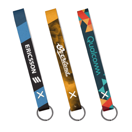 Strickland Dye-Sublimated Felt Wrist Keychain w/ Metal Split Ring