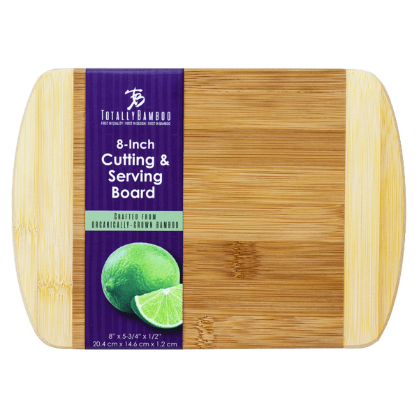 Two-Tone Bar 8" x 5-3/4" Bamboo Cutting Board