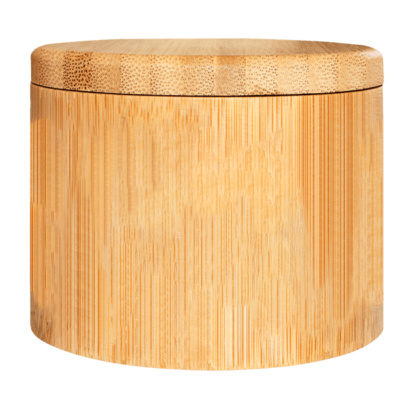 6 oz Round Salt Bamboo Box