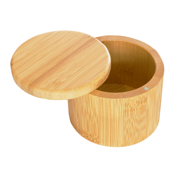 6 oz Round Salt Bamboo Box