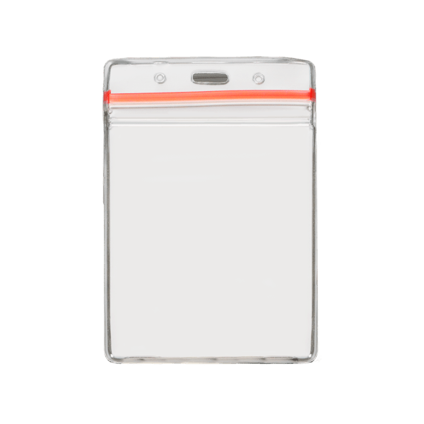 3 5/8" x 4 5/18" Printed Vertical Vinyl Pouch with Zipper