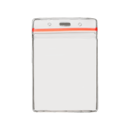 3 5/8" x 4 5/18" Printed Vertical Vinyl Pouch with Zipper