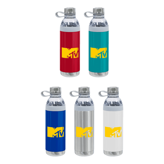 Dual Opening Stainless Steel Water Bottle - 20 Oz.