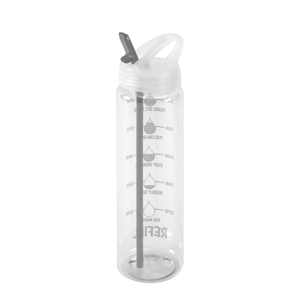 Water Bottle with Flip Up Spout & Hydration Mark - 32 Oz.
