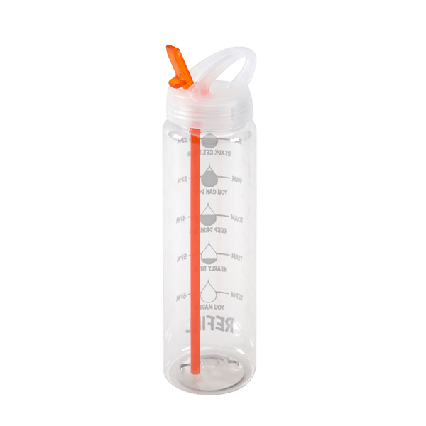 Water Bottle with Flip Up Spout & Hydration Mark - 32 Oz.