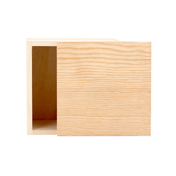 4" x 4" Small Square Wooden Box