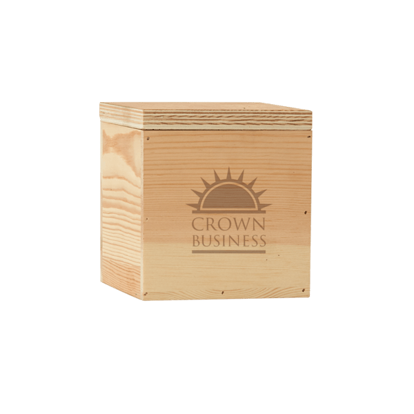 4" x 4" Small Square Wooden Box