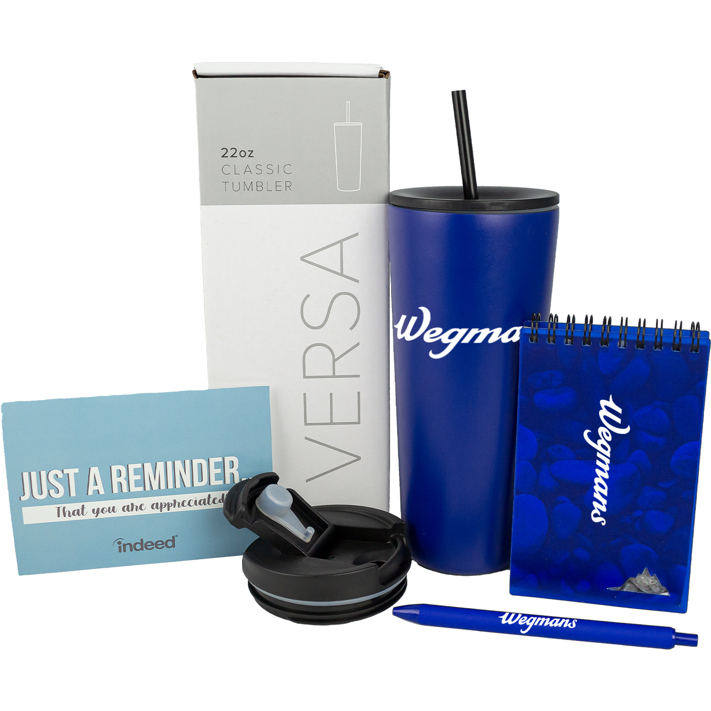 Welcome Gift Set with Dual-Lid Tumbler, Stone Paper Notebook & Soft-Touch Pen