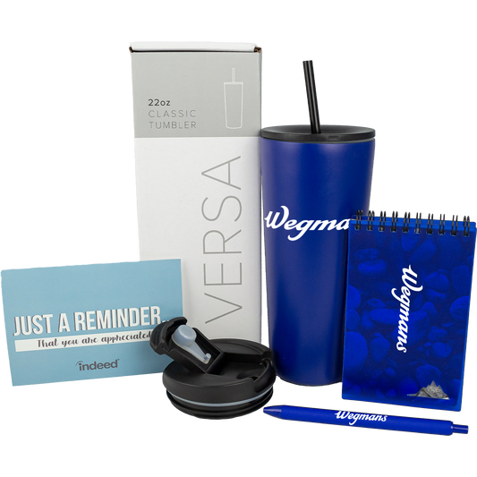 Welcome Gift Set with Dual-Lid Tumbler, Stone Paper Notebook & Soft-Touch Pen