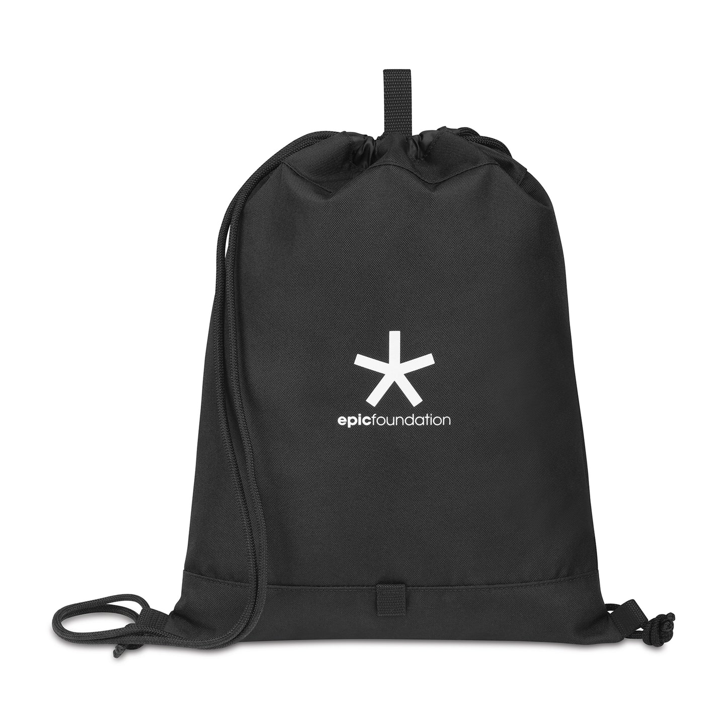 Black Repeat Recycled Poly Cinchpack