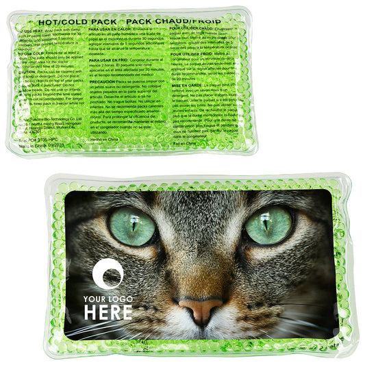 Green Cat Eyes Large Rectangle Aqua Pearls™ Hot/Cold Pack