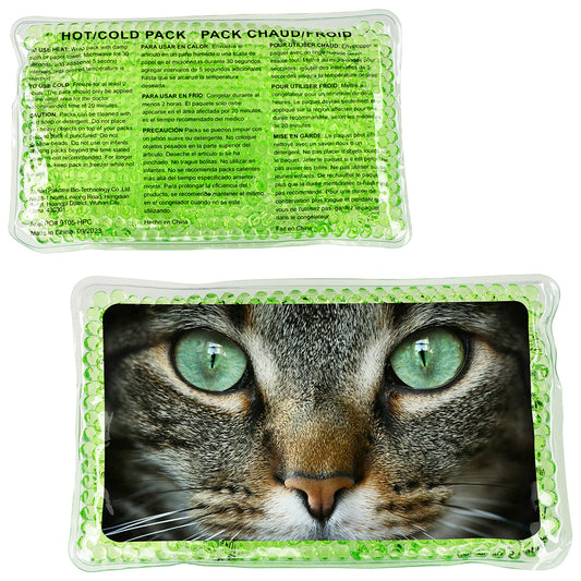 Green Cat Eyes Large Rectangle Aqua Pearls™ Hot/Cold Pack