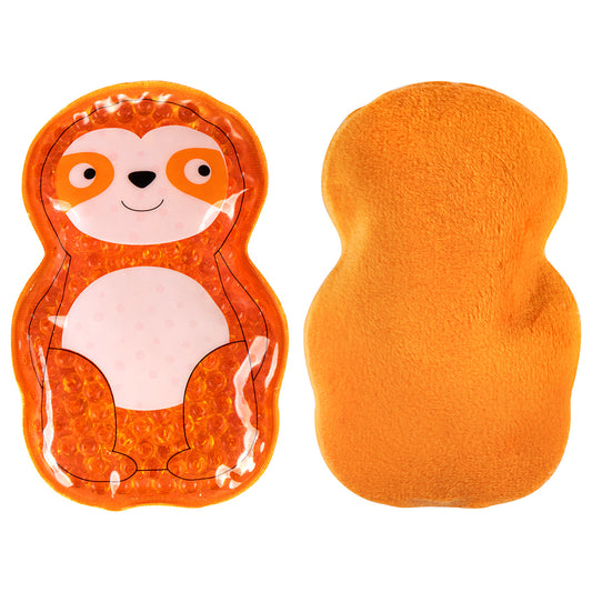 Orange Plush Sloth Aqua Pearls™ Hot/Cold Pack
