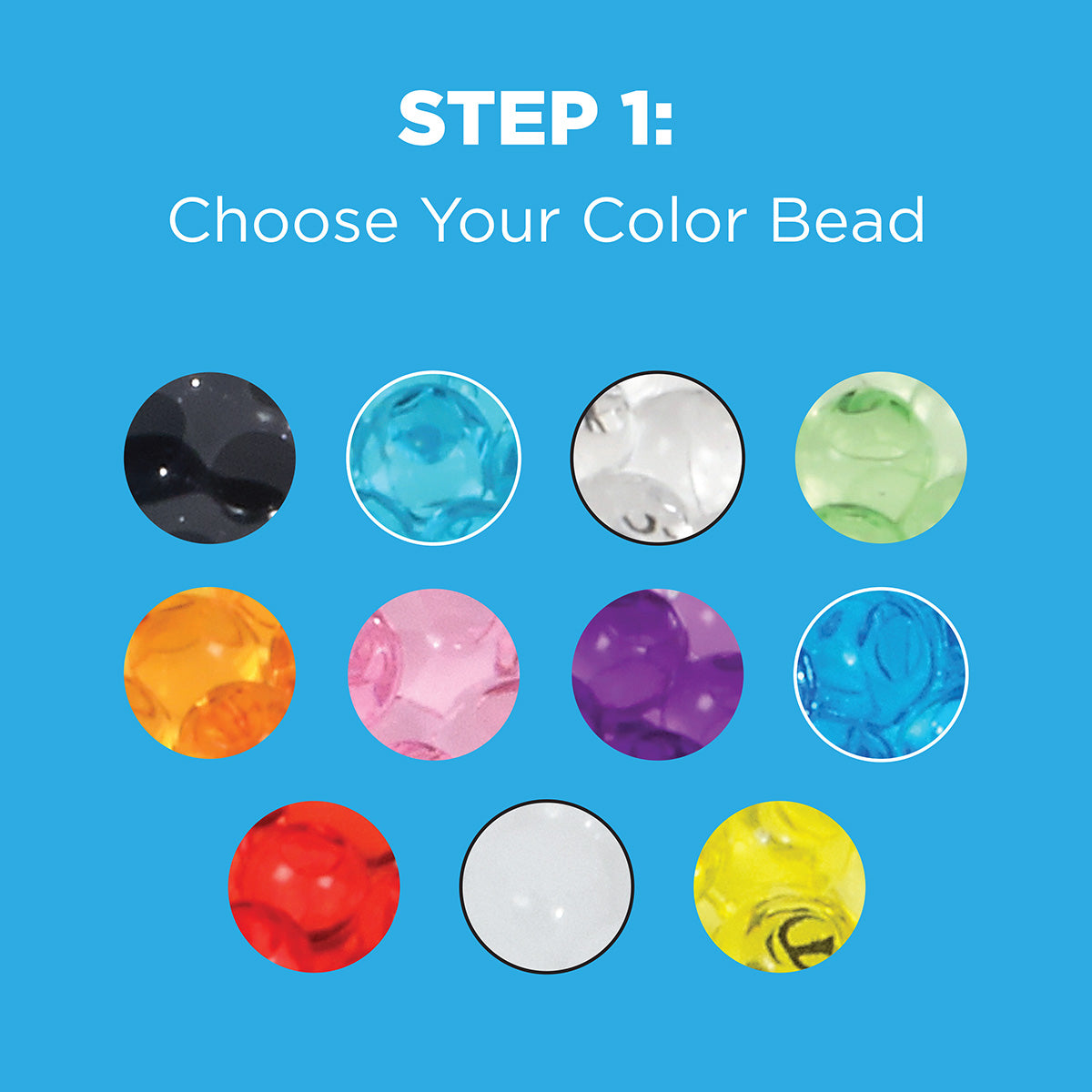 Solid Black Full-Color Round Aqua Pearls™ Hot/Cold Pack
