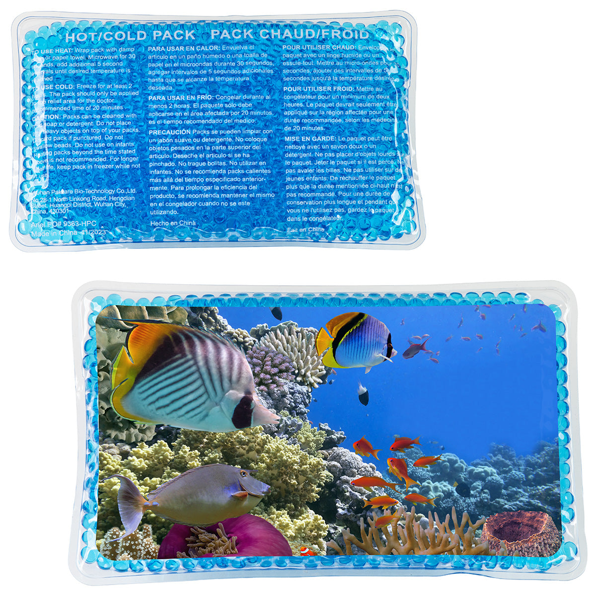 Aqua Blue Sea Marvels Large Rectangle Aqua Pearls™ Hot/Cold Pack