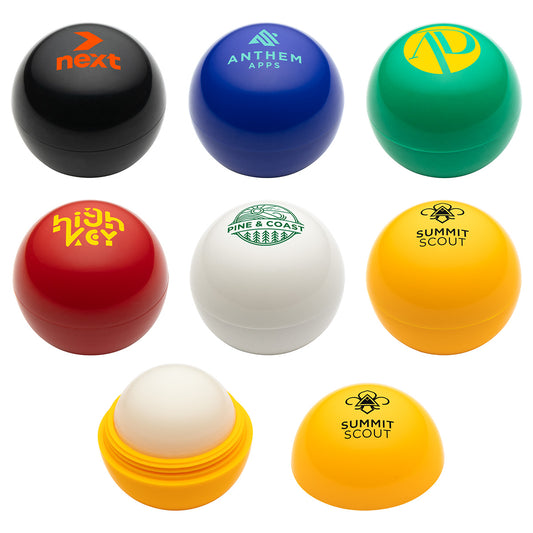 Black Well-Rounded Convex Lip Balm