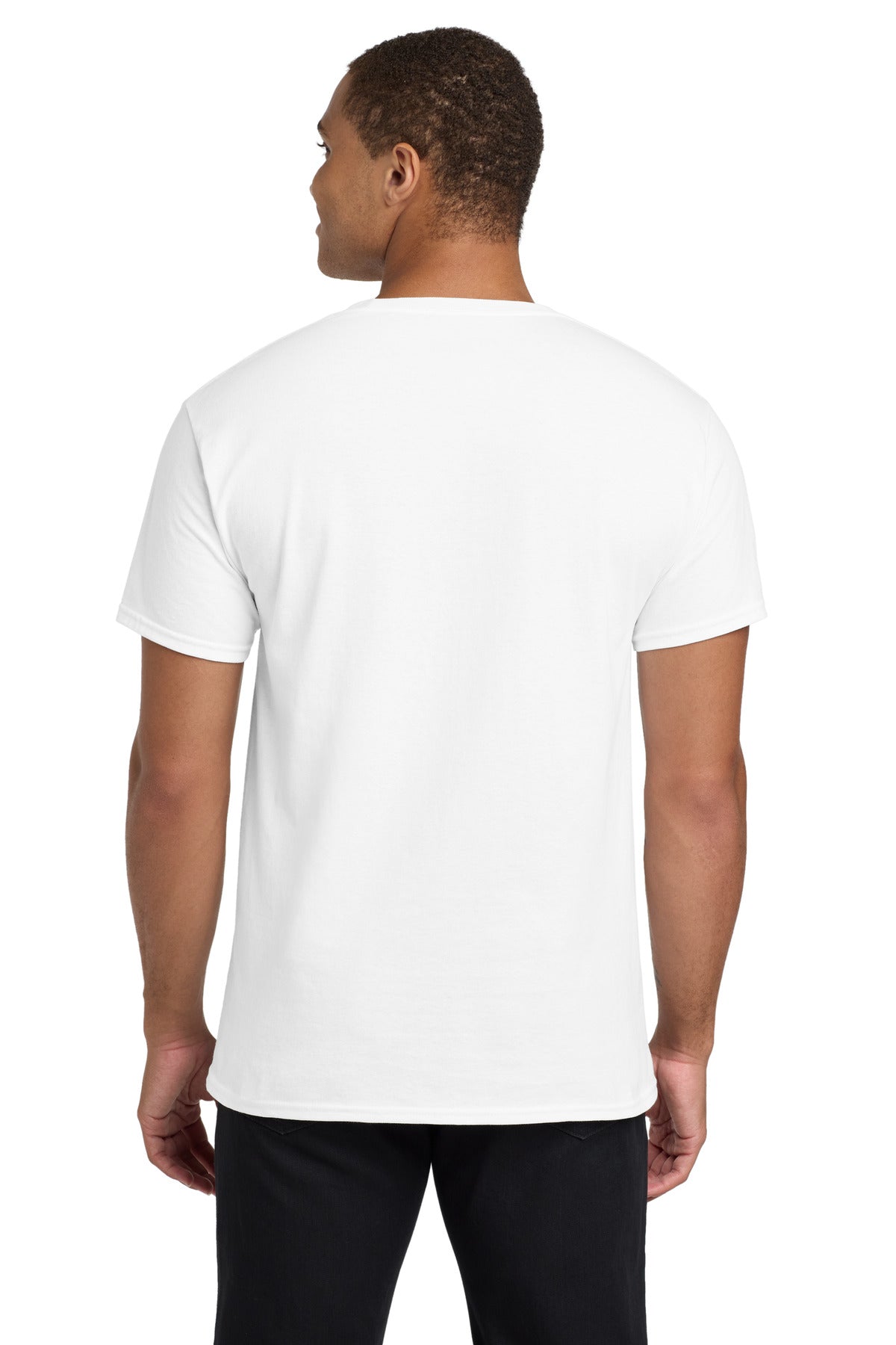 White Hanes - Authentic 100% Cotton T-Shirt with Pocket. 5590