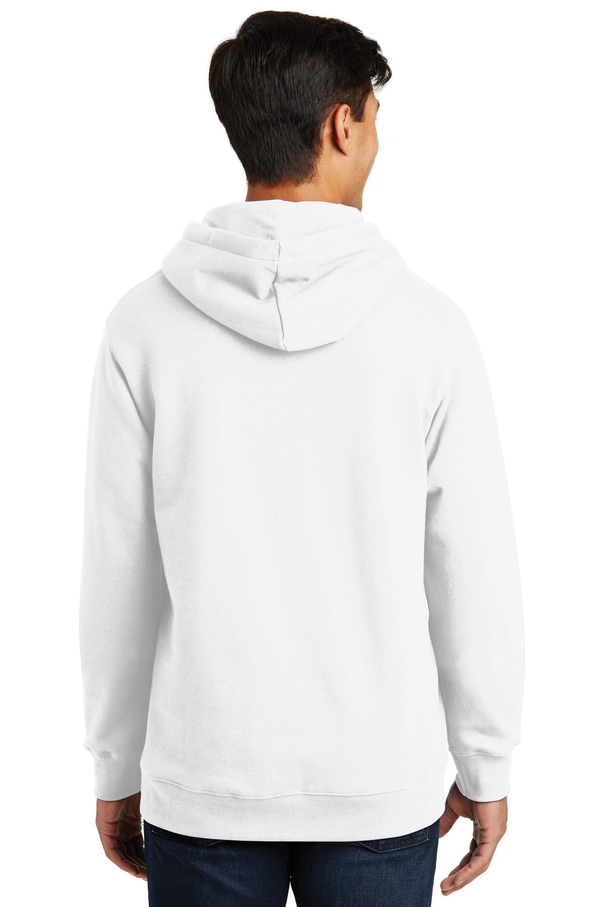 White Port & Company Fan Favorite Fleece Pullover Hooded Sweatshirt. PC850H