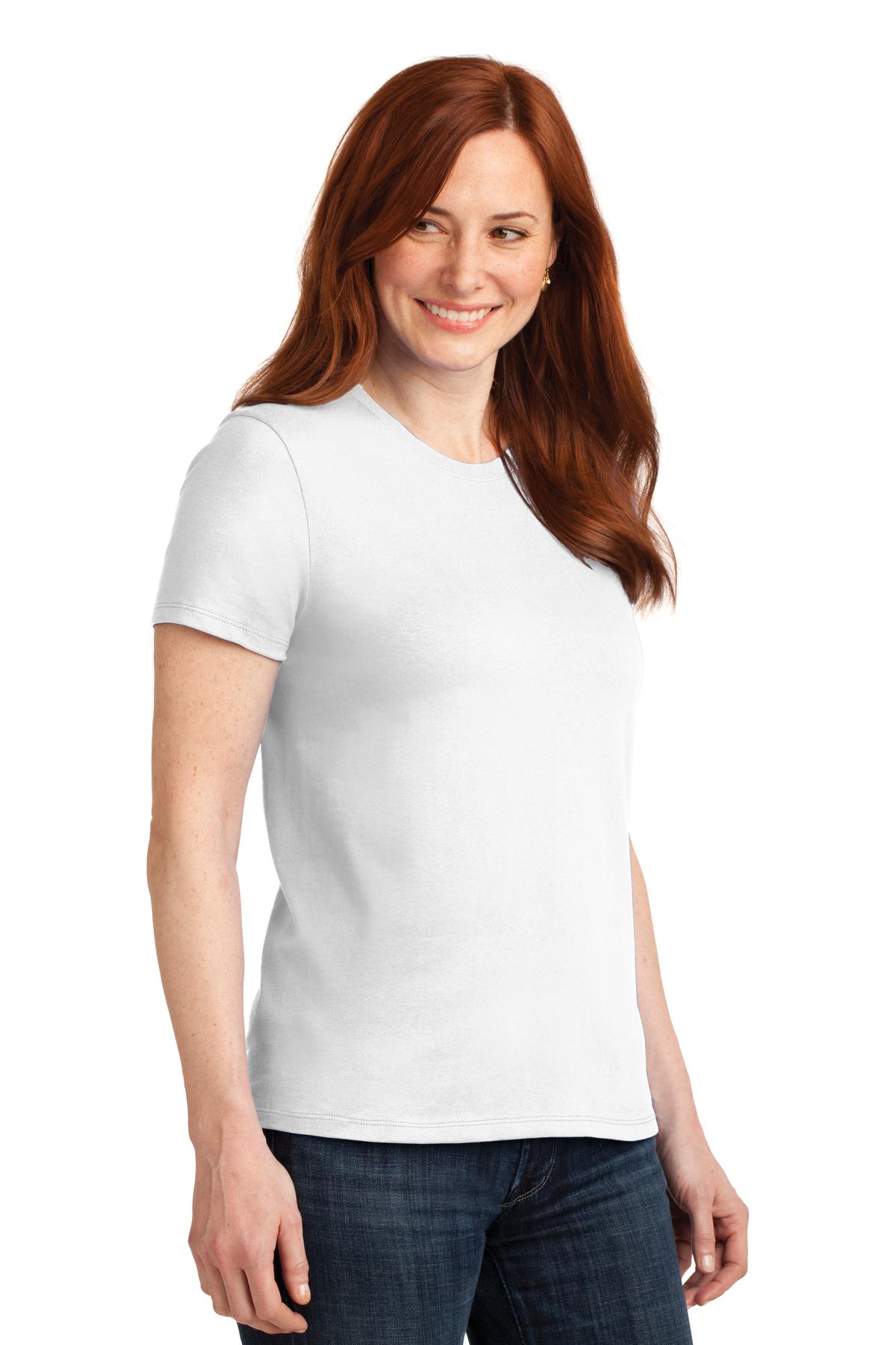 White Port & Company Women's Core Blend Tee. LPC55