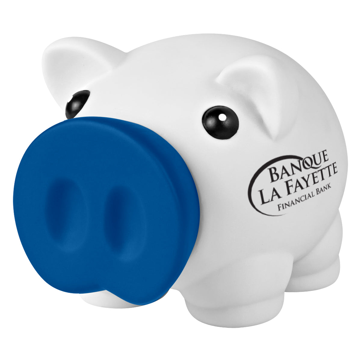WHITE WITH BLUE Mini Prosperous Piggy Bank grouped