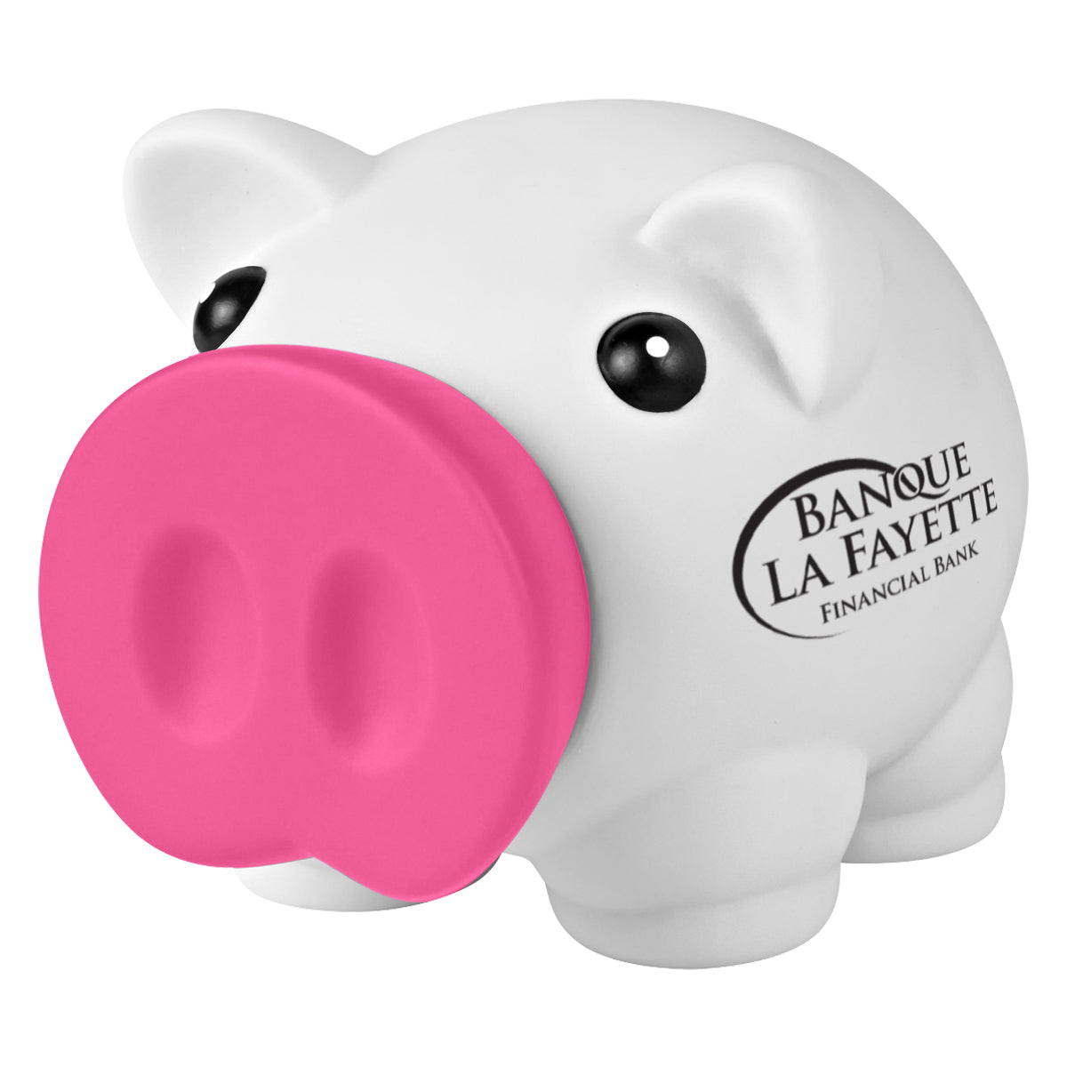 WHITE WITH PINK Mini Prosperous Piggy Bank grouped