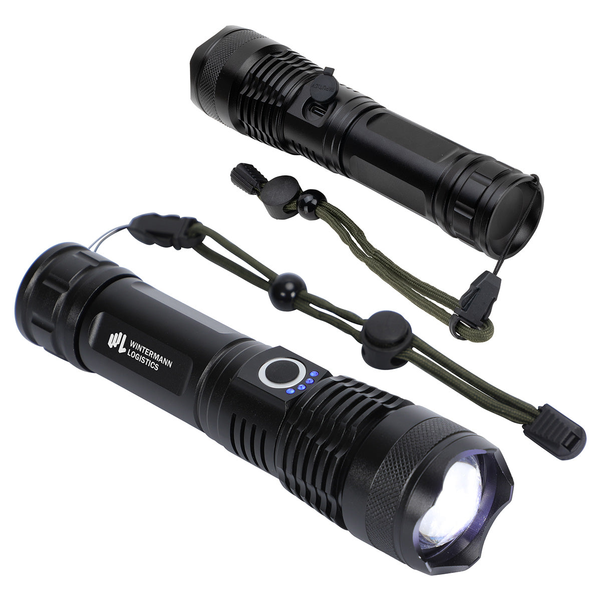Black Best Buddy Tools ® Zoom Rechargeable Aluminum Telescopic-Focus LED Flashlight