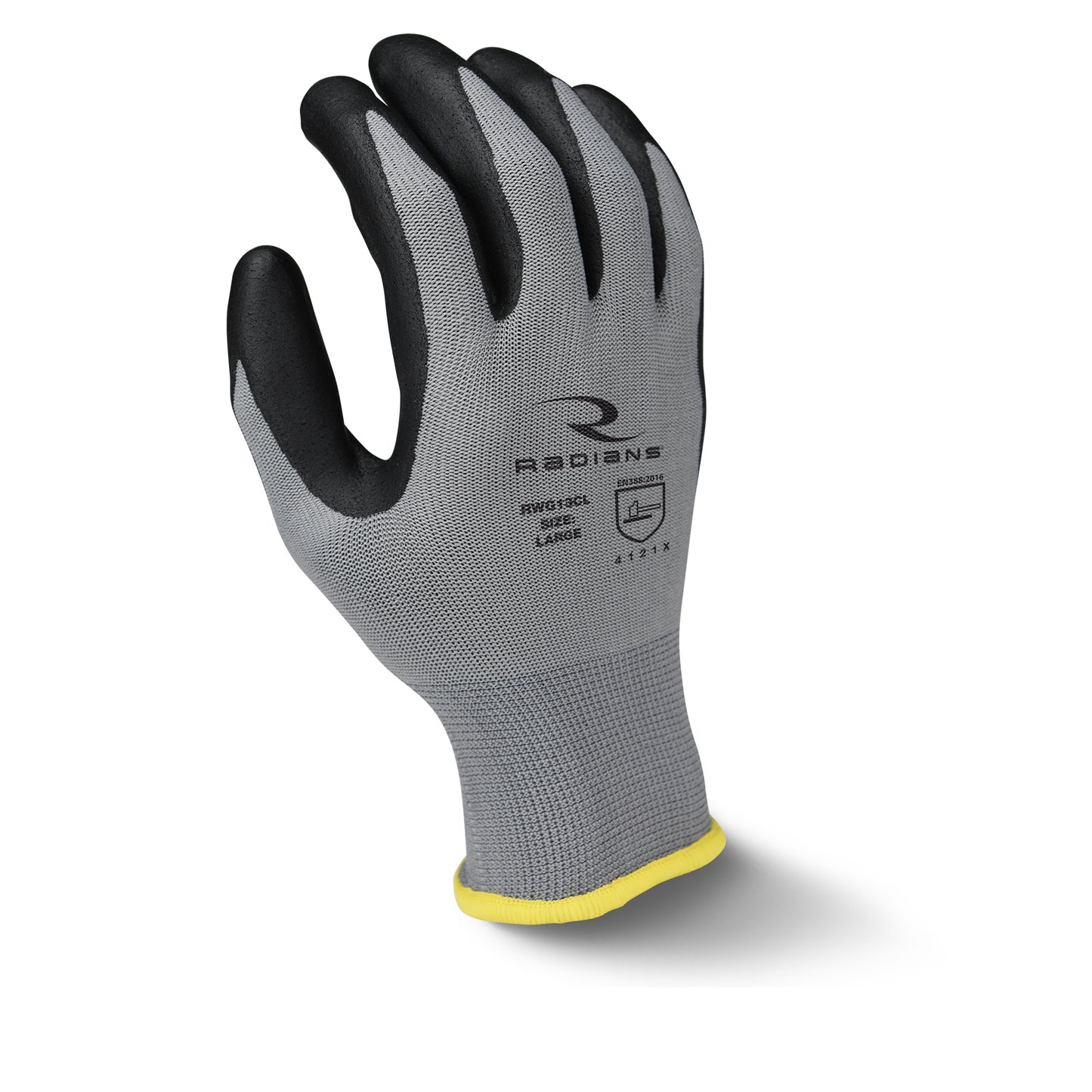 RWG13C Polyester Shell Foam Nitrile Gripper Glove - Size L