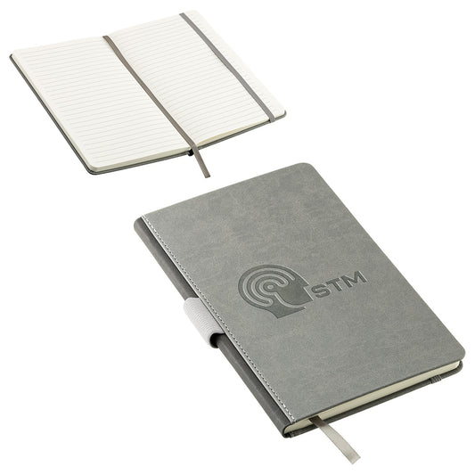 Gray Chairman Hardcover Textured Journal with Pen Loop