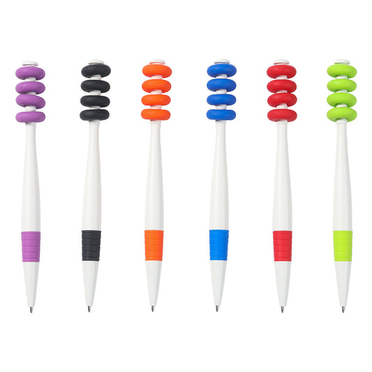 Black Saturn Spinning Ring Pen