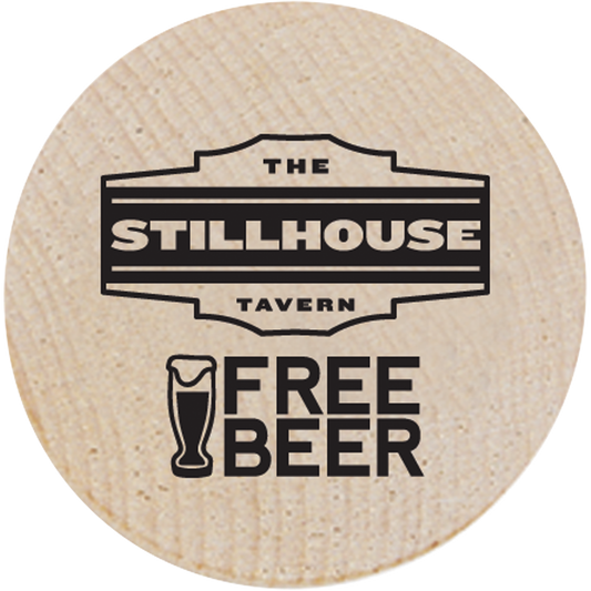 Natural no pigmentation Wooden Nickel-1 Side Imprint Only