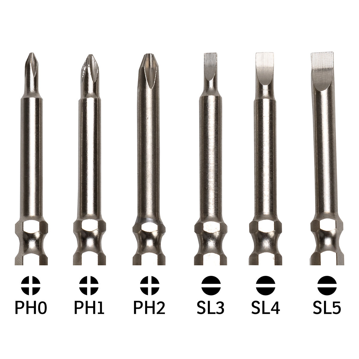 Black/Clear Best Buddy Tools® 6-in-1 Quick Release Screwdriver
