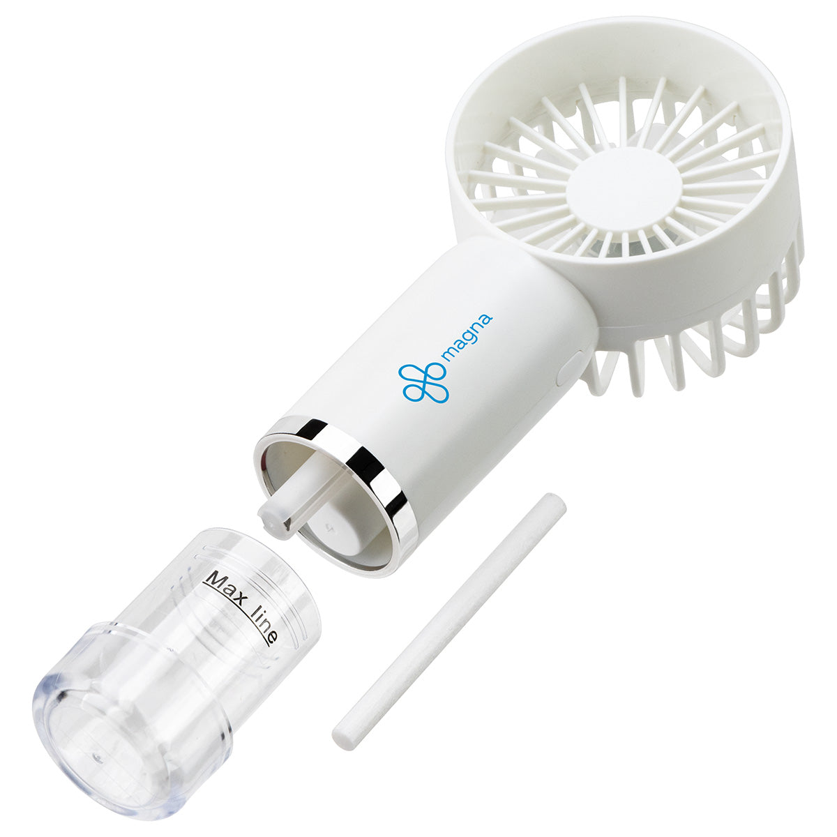 White Best Buddy Tools ® Spritz Handheld Rechargeable Misting Fan