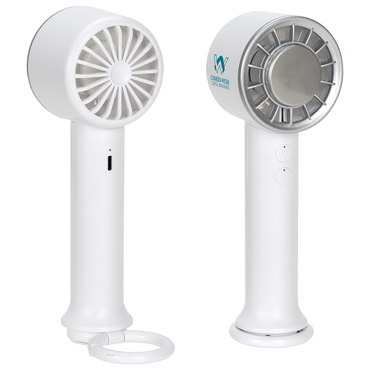 White Best Buddy Tools® Tempest Handheld Fan with AC Refrigeration