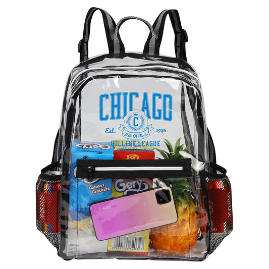 Blue Diamond Clear TPU Backpack