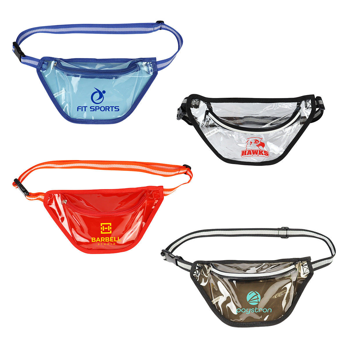 Blue Diamond Clear TPU Belt Bag