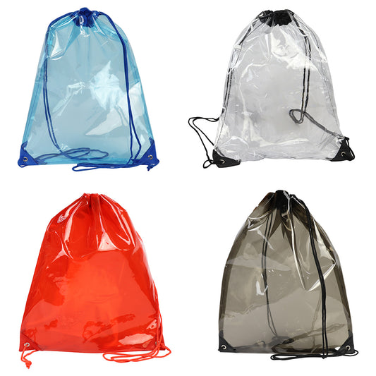 Blue Diamond Clear TPU Drawstring Backpack