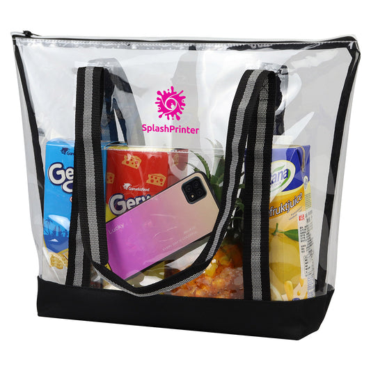 Clear Diamond Clear TPU Zippered Tote
