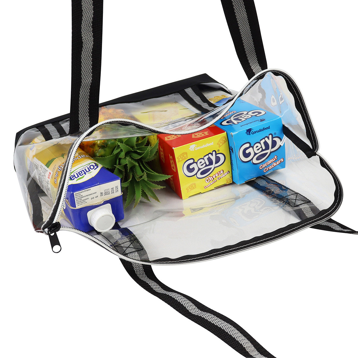 Clear Diamond Clear TPU Zippered Tote