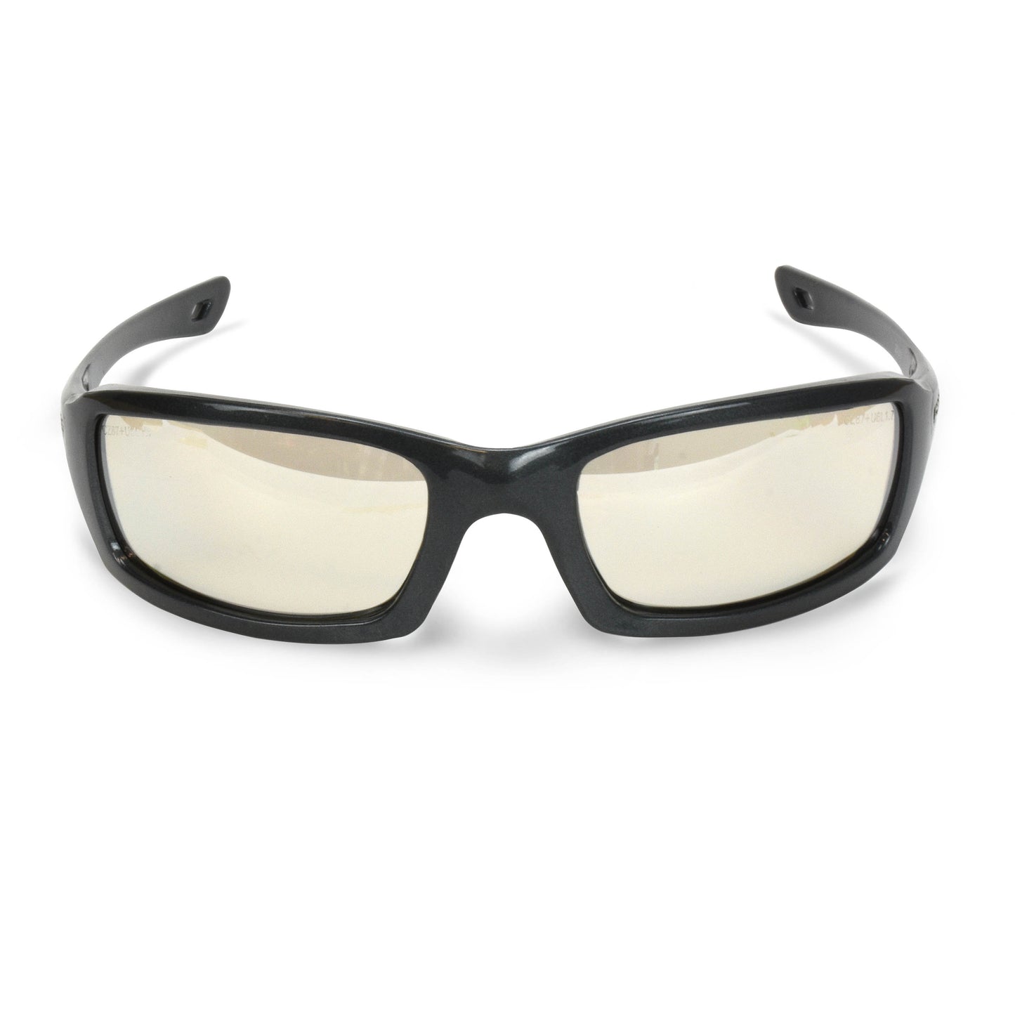M6A Premium Safety Eyewear - Crystal Brown Frame - Silver Mirror Lens