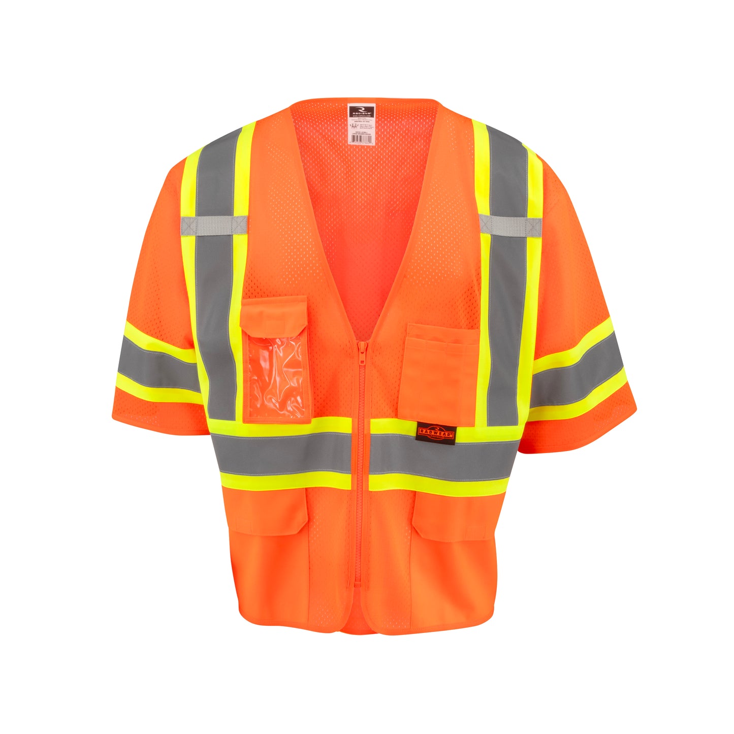 SV232-3 Two Tone Surveyor Type R Class 3 Mesh Safety Vest with Dual Side Zippers - Green - Size 2X