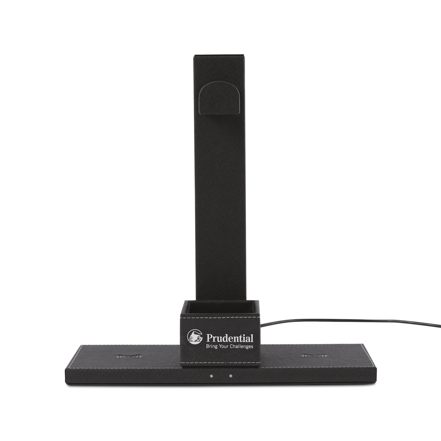 Black Truman Dual Wireless Charger and Headphone Stand